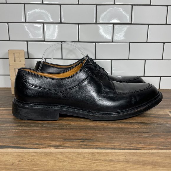 Allen Edmonds Mens Norse Black Split Moc Toe Lace Up Blucher Derby Shoes Size 10 main image 5